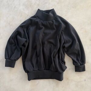 Soor Ploom black raglan mock neck long sleeve